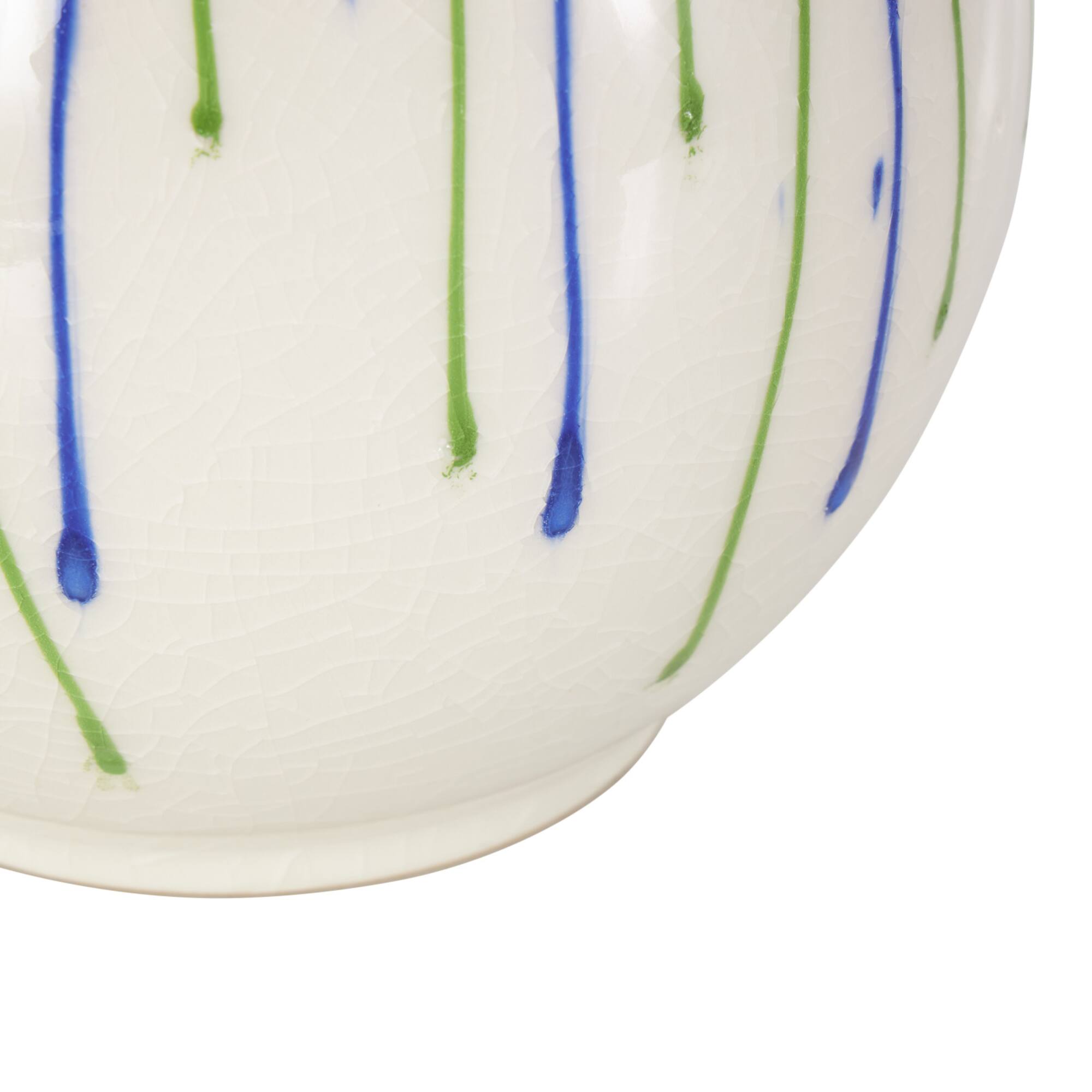 8" White Ceramic Abstract Decorative Vase